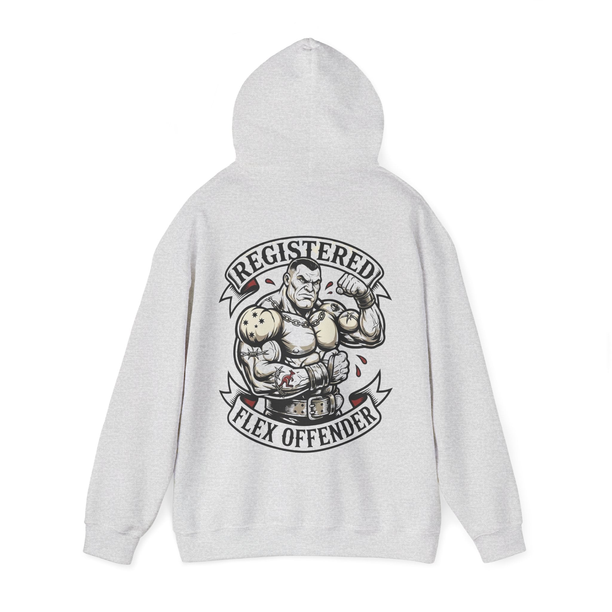 Registered Flex Offender Hoodie — Strength Furnace Gym Pullover